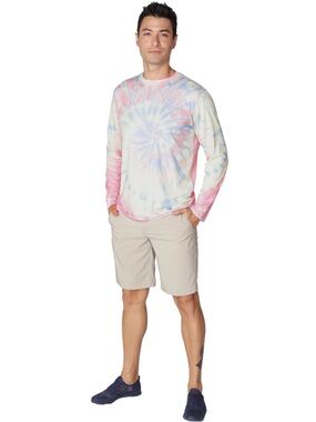Ingear Pastel Tie-Dye Tee in Pink, Blue, Cream Mens Rashguard unisex sun shirt